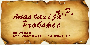 Anastasija Prokopić vizit kartica